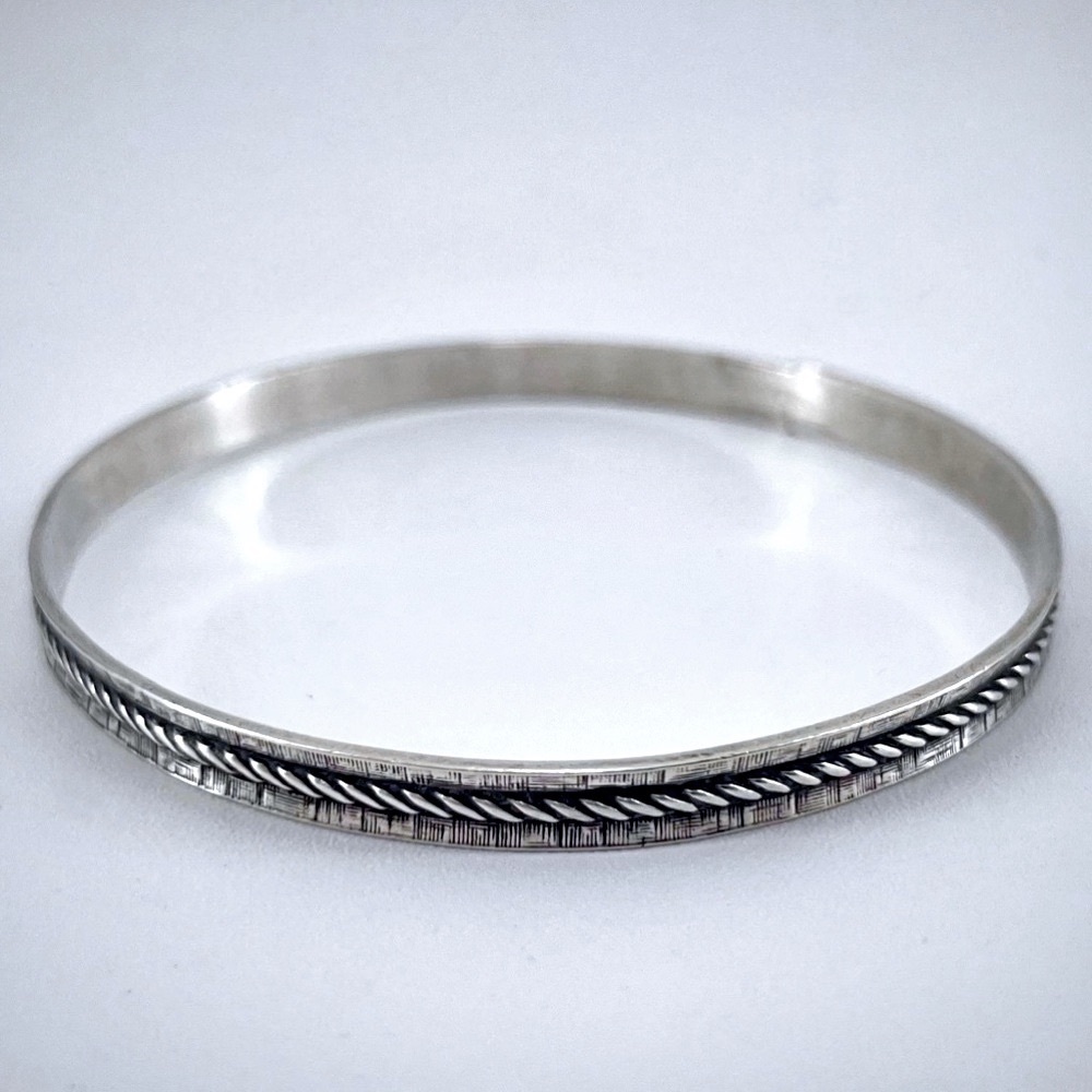 Dane Craft Italian Sterling Silver South Western Rope Twist Bangle Bracelet